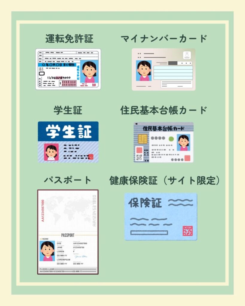 顔付き身分証の種類